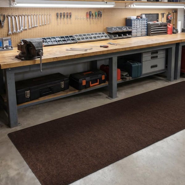 All Purpose Wide Wale Mocha Brown 3 ft. x 8 ft. Indoor/Outdoor Commercial Mat