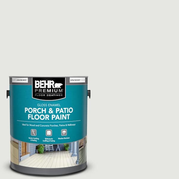 BEHR PREMIUM 1 gal. #PFC-66 Ice White Gloss Enamel Interior/Exterior Porch and Patio Floor Paint
