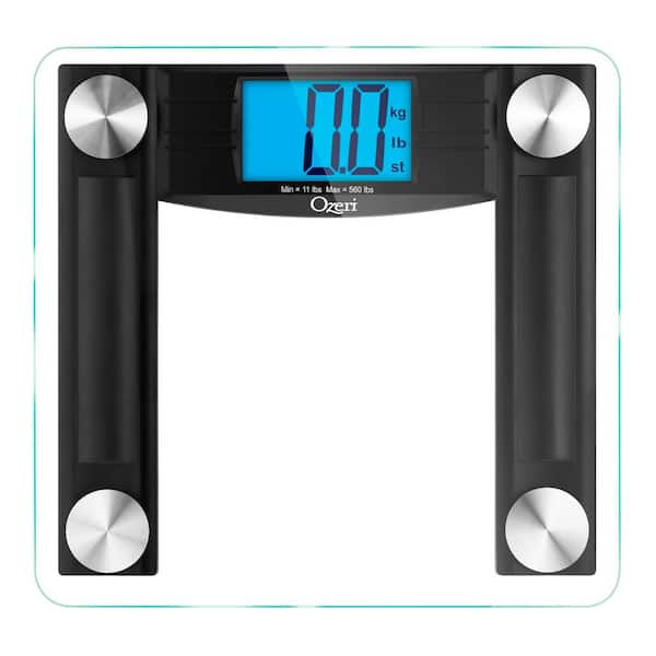 Ozeri ProMax 560 lbs (255 kg) Body Weight Scale (0.1 lbs / 0.05 kg Bath  Scale Sensors), with Body Tape & Fat Caliper