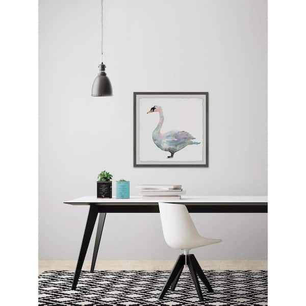 Unbranded 32 in. H x 32 in. W "Swan Profile" by Marmont Hill Framed Wall Art
