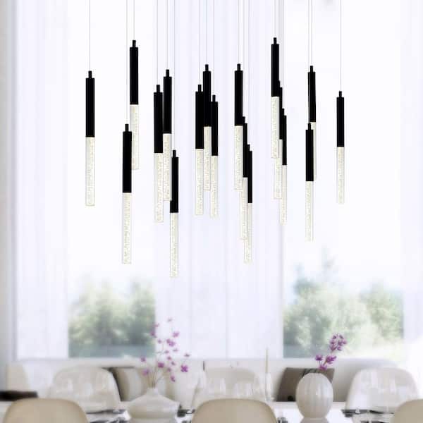 Dragonswatch 18-Light Integrated LED Black Chandelier