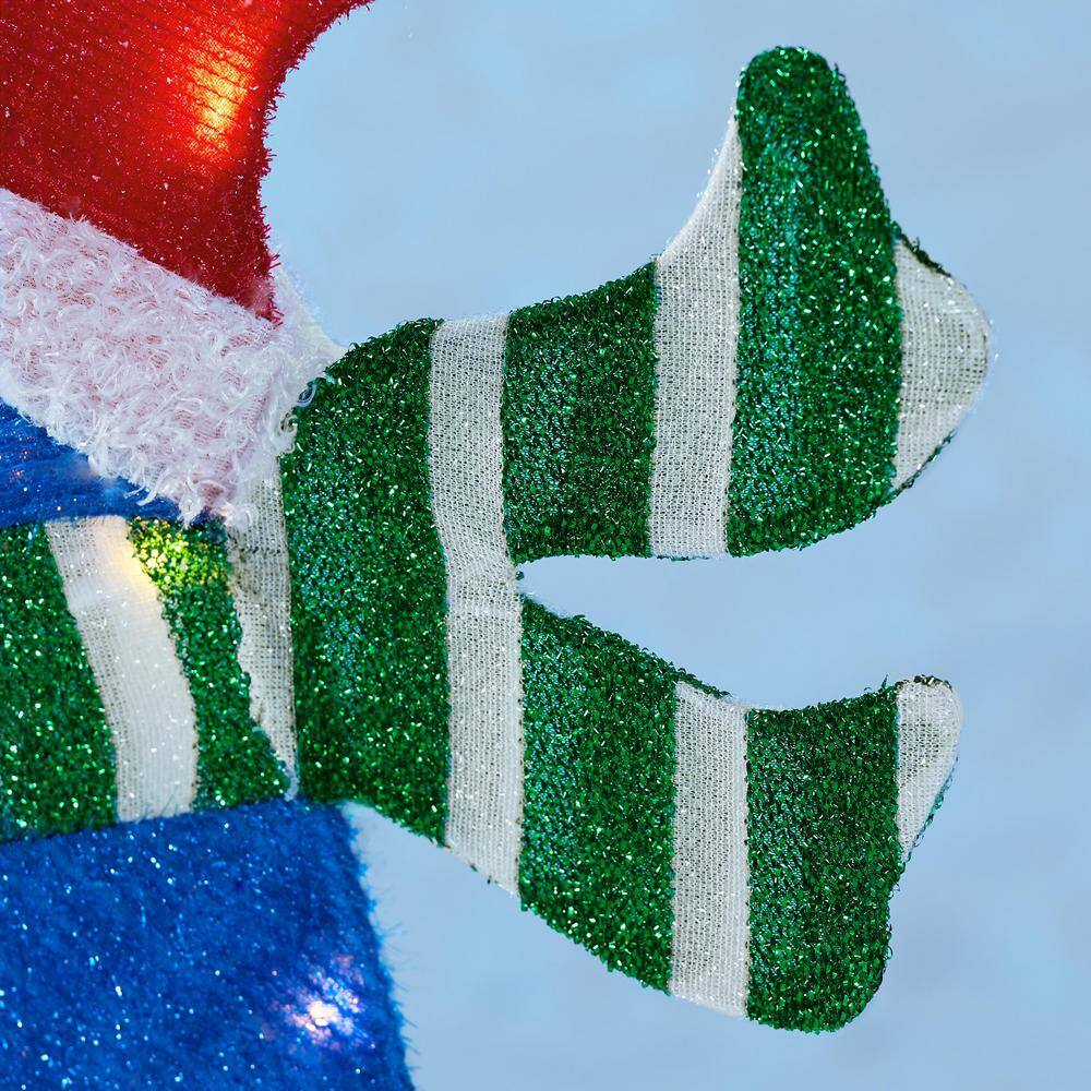 Buy 6 ft Cool White-Warm White LED Penguins Slide Holiday Yard