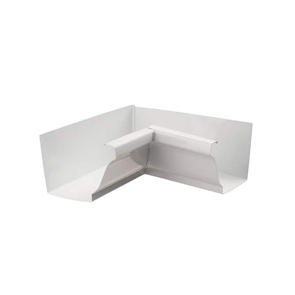 PEAK 5 in. White Aluminum Inside Corner Gutter Mitre