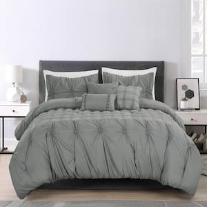 JML 5-Piece Microfiber Navy Queen Size Fluffy Duvet Cover Set FFDC-NAVY-Q -  The Home Depot