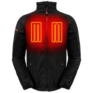 Men's Medium Black Softshell 5-Volt Heated Jacket