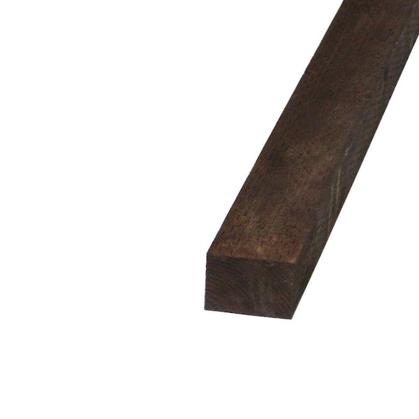 Unbranded Pressure-Treated Timber HF Brown Stain (Common: 4 in. x 4 in. x 12 ft.; Actual: 3.56 in. x 3.56 in. x 144 in.)