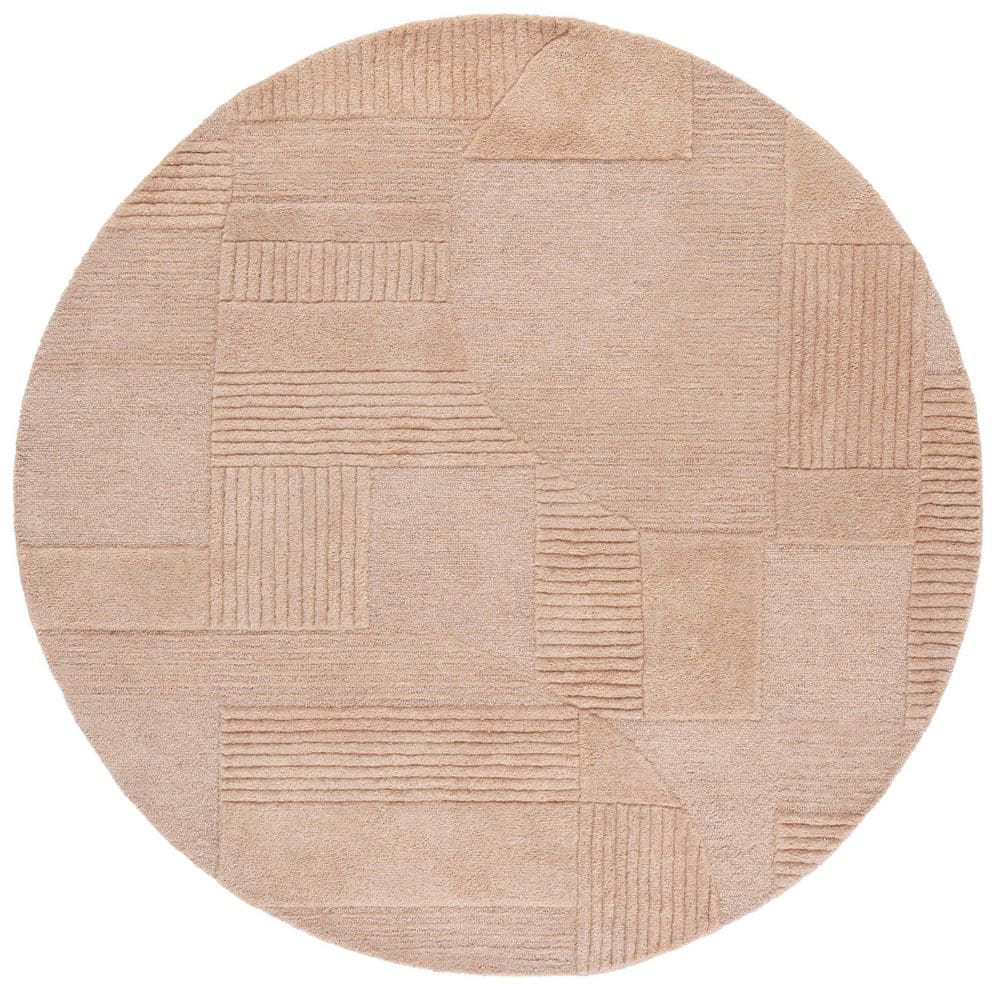 Harvest 6 ft. x 6 ft. Brown Solid Geometric Round Area Rug price history on PriceWatchPro