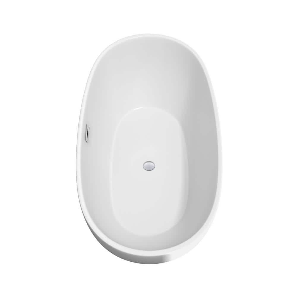 Juno 63'' White Freestanding Acrylic Soaking Bathtub