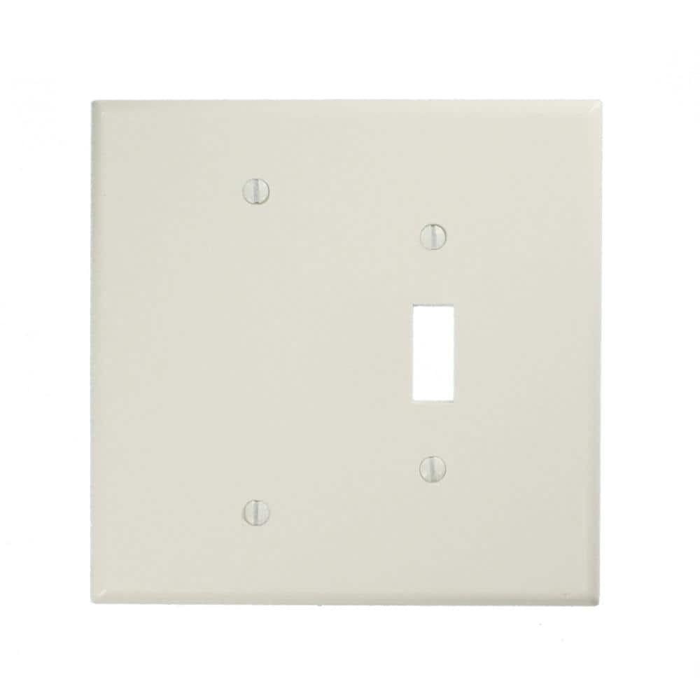 White Oversized 2-Gang Thermoset Plastic Wallplate