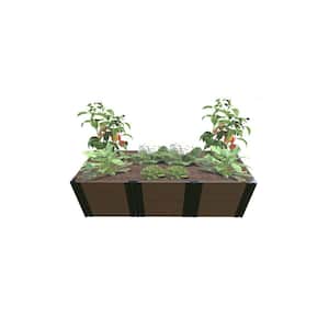 Uptown Brown Composite 2 ft. x 6 ft. x 22 in. Raised Garden Bed - 1 in. Profile