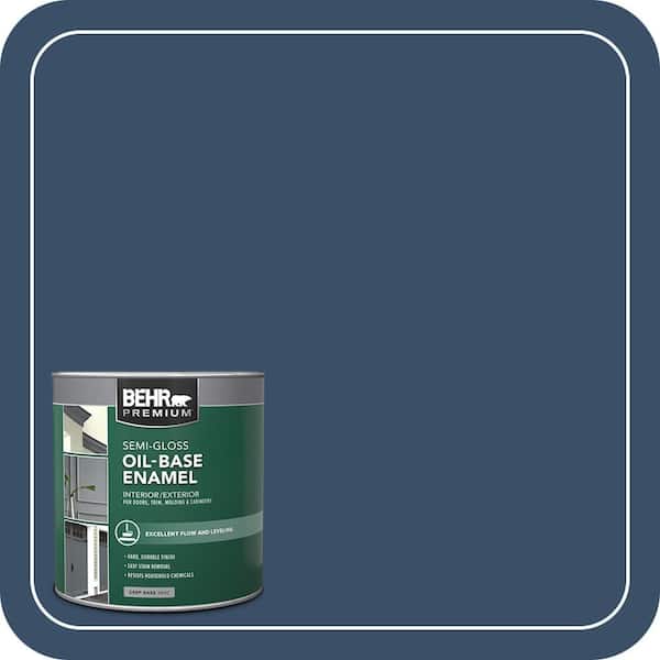 BEHR 1 qt. #M510-7 Inked Oil-Base Semi-Gloss Enamel Interior/Exterior ...