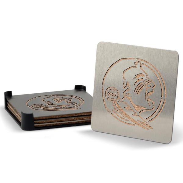 YouTheFan NCAA Florida State Seminoles 4 in. Metallics Coasters (Set of 4)