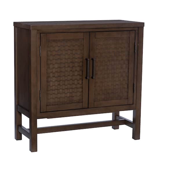 Linon Home Decor Della Brown 36 in. H Accent Storage Cabinet