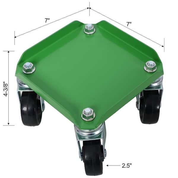 Amucolo 1500 lbs. Capacity Green Heavy Duty Snowmobile Dolly with