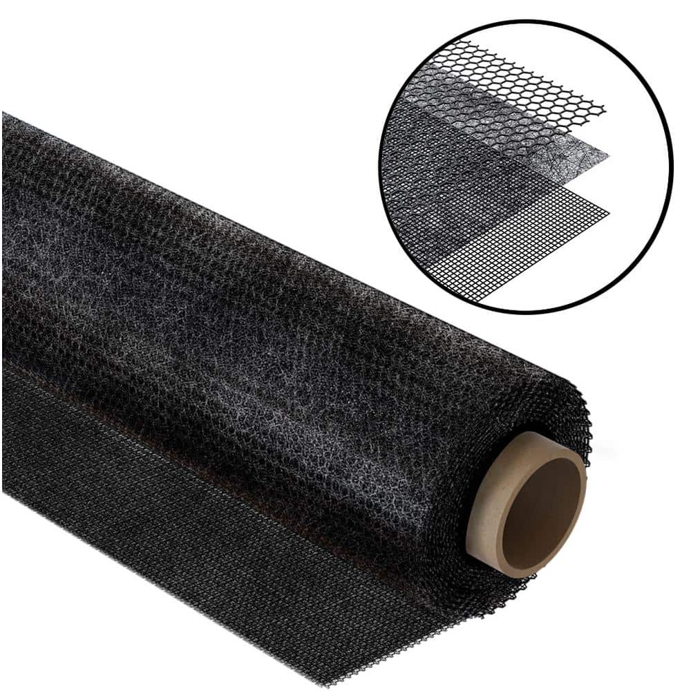 QuietCool Black Nano-Mesh MERV 5 Window Screen Roll, 48 x 96 inch
