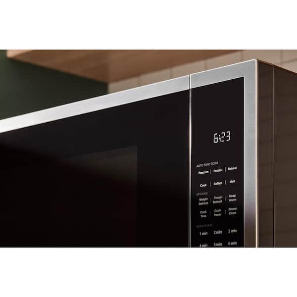 KitchenAid 1.6-cu ft 1200-Watt Sensor Cooking Controls Countertop Microwave  (Stainless Steel) at
