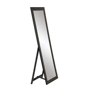 Modern Scratched Black Freestanding Full Length Mirror 21. 5 in. W x 71 in. H