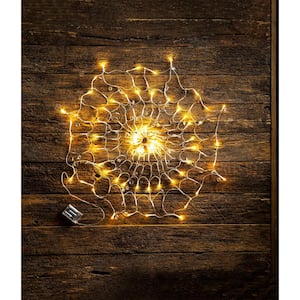Clear 32 in. Lighted Spider Web