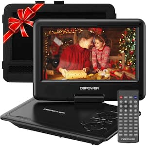 720 x 576 Resolution Portable DVD Player with 9 in. Swivel Screen, Remote Control & 1.8 Meter Car Charger in Black