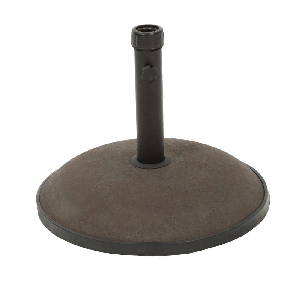 33 lbs. Outdoor Round Patio Umbrella Base in Brown Market Heavy-Duty Umbrel