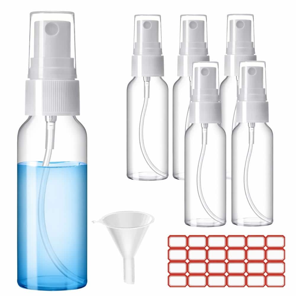 2 oz / 50ml Clear Mini Travel Spray Bottles, TSA-Approved, 6-Pack with 2 Funnels and 24 Labels Included price history on PriceWatchPro
