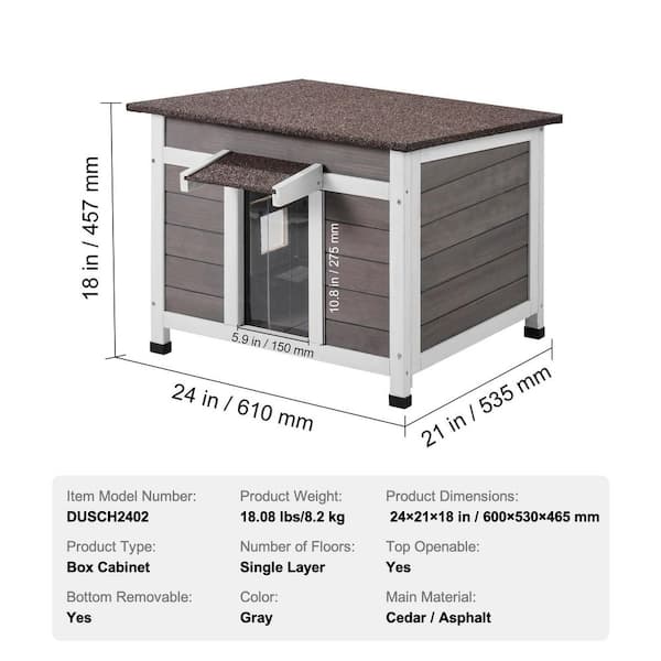 SKYSHALO Outdoor Cat House Weatherproof, Feral Cat Shelter for