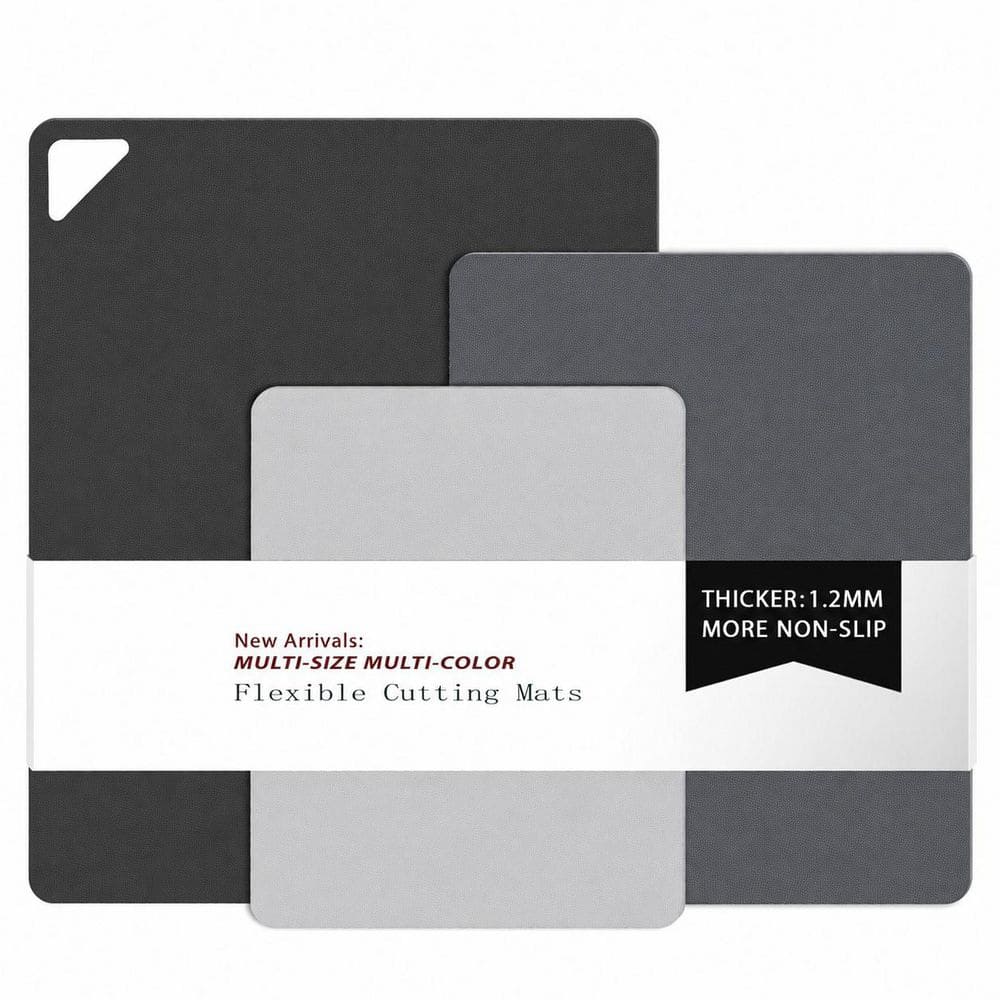 14.5 in. x 11.5 in. Multi Grey Flexible Polypropylene Cutting Board Set, 3-Piece, Non Slip, Dishwasher Safe price history on PriceWatchPro