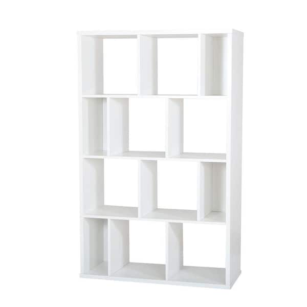 South Shore Reveal 12-Compartments Bookcase in Pure White
