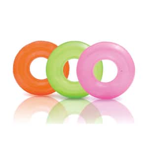 Colorful Transparent Inflatable Swimming Pool Tube Raft (3-Pack)