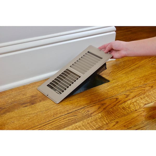Floor Vent Covers 4x10, Air Vent Screen Cover Magnetic Register Vent  Covers Easy Install PVC Floor Vent Mesh Cover for Home Ceiling Wall Floor  Air Vent Filters (Black, 4 Pack, 4 x