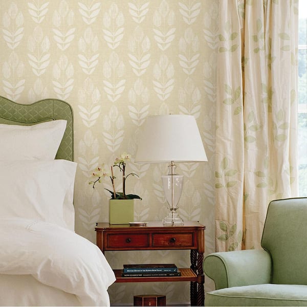 Garland Wheat Block Tulip Paper Strippable Wallpaper (Covers 56.4 sq. ft.)