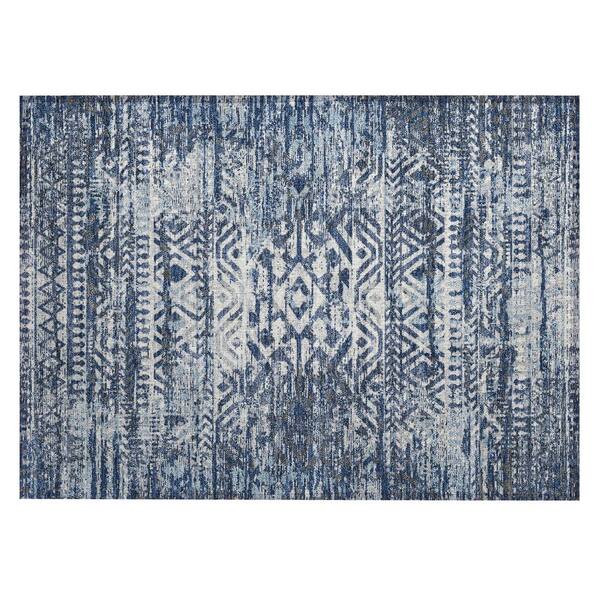 Chantille Machine Washable Indoor/Outdoor Abstract ACN3161 Navy 3 ft. x 4 ft. Area Rug