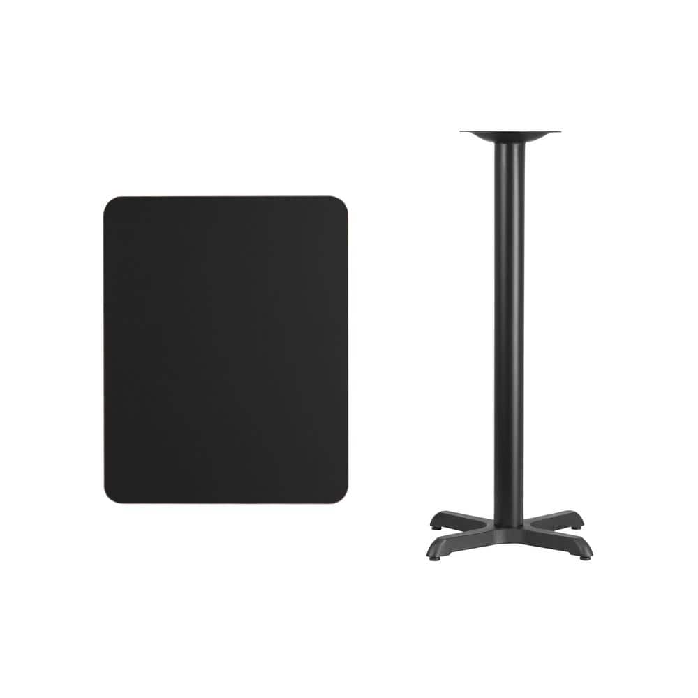 Black Laminate Extendable Rectangular Bar Height Table