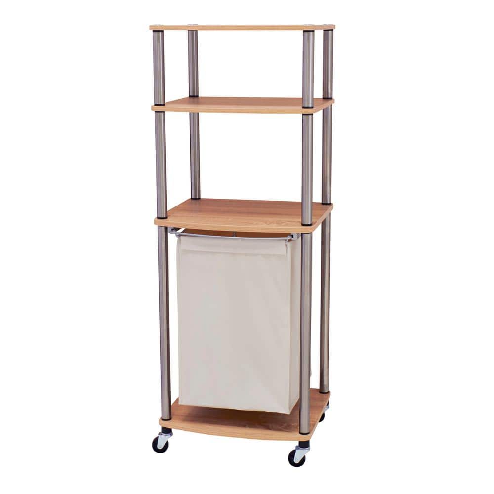 HOUSEHOLD ESSENTIALS 18 in. W x 7 in. H Canvas Storage Bag Clothes Rack in  Beige 2784-1 - The Home Depot