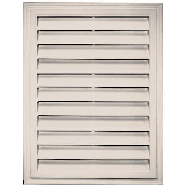 Builders Edge 20.2 in. x 26.2 in. Rectangular Brown/Tan Plastic Weather Resistant Gable Louver Vent