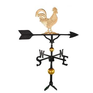 32 in. Deluxe Gold Rooster Weathervane