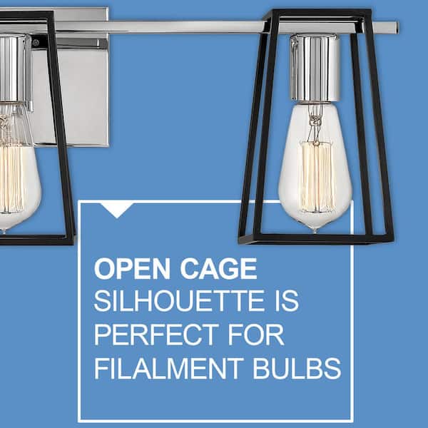 HINKLEY - Filmore 24.0 in. 3 Light Chrome Vanity Light