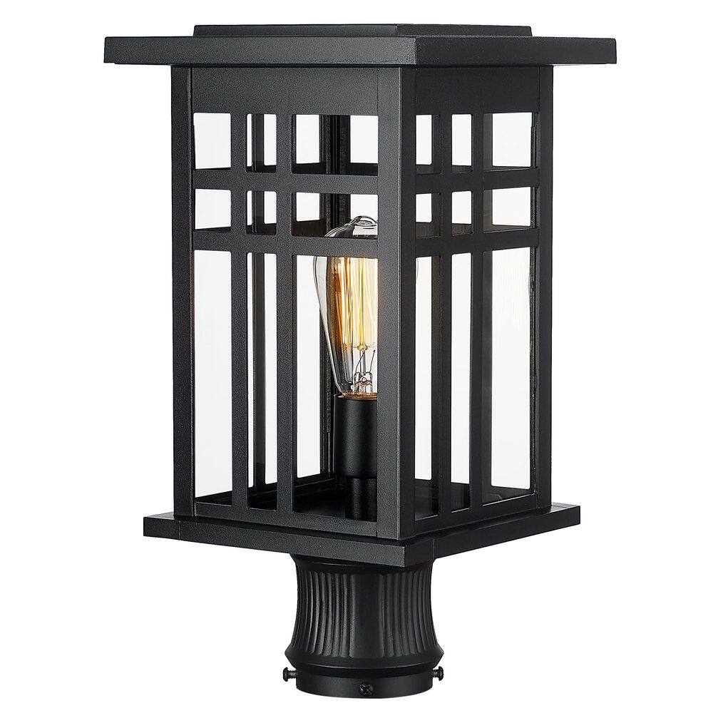 1-Light Black Outdoor Pier Mount Lights Post Lantern price history on PriceWatchPro