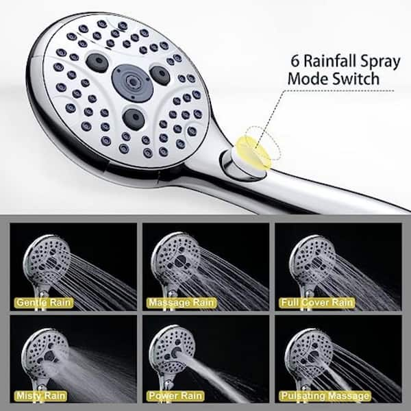 360' Power Handheld Shower Hand/innovative Design On/Off Button