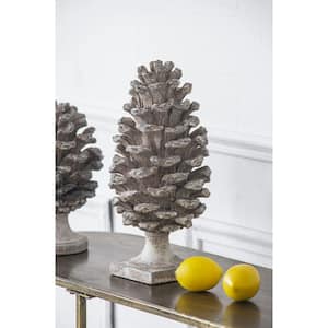 14 in. H Polyresin Pine Cone Table Decor