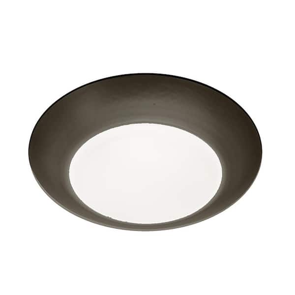 WAC LIMITED Disc 4 in. 1-Light Bronze LED Flush Mount