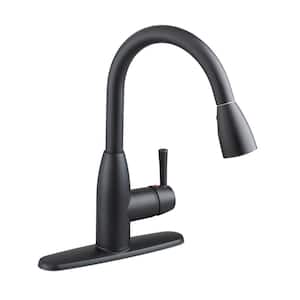 Fairbury Single-Handle Pull-Down Sprayer Kitchen Faucet in Matte Black