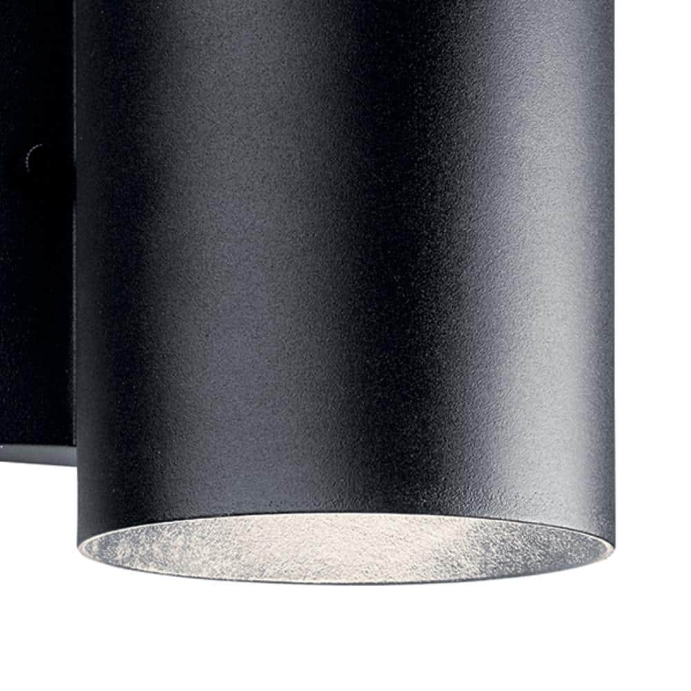 Modern Black Aluminum Cylinder LED Wall Sconce