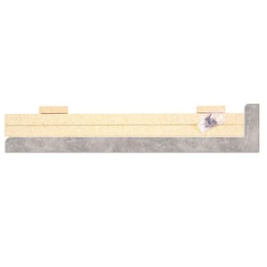 Laminate Endcap Kit for Countertop with Integrated Backsplash in Patine Concrete