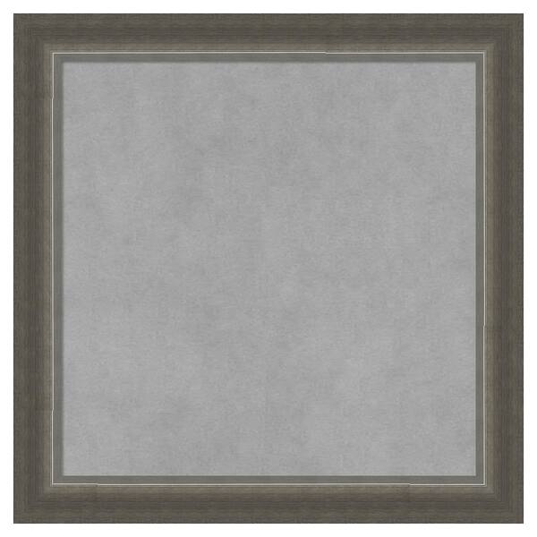 Amanti Art Domus Dark Silver 19 in. x 19 in. Framed Magnetic Board