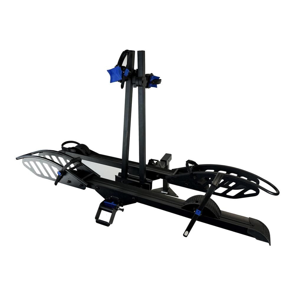 Black Steel Folding Hitch Mount 2-Bike Rack