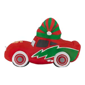 6 ft Pre-Lit LED Airblown McQueen with Stocking Cap Christmas Inflatable