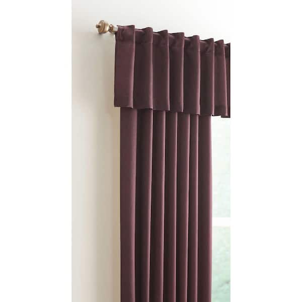 Home Decorators Collection 15 in. L Monaco Lined Polyester Valance in Plum