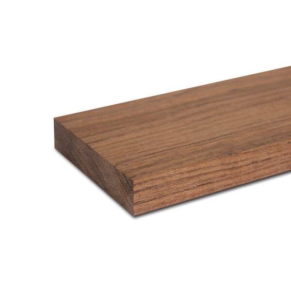Sure-Wood Forest Products 1 in. x 2 in. x 12 ft. Brazilian Cherry S4S Premium Hardwood Board