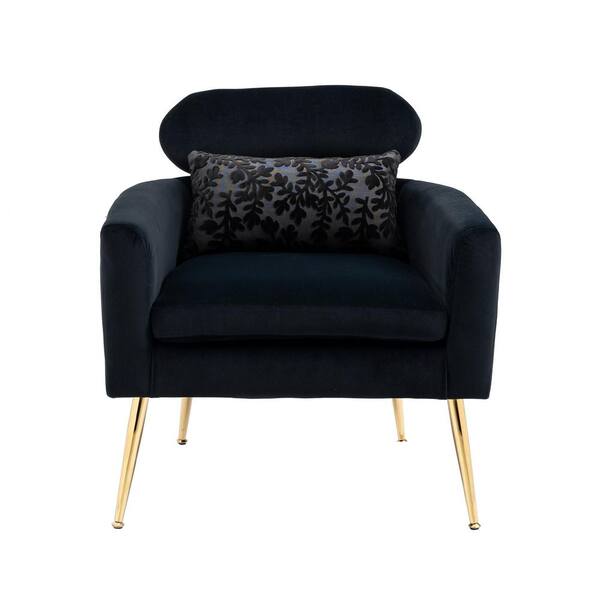 black accent chair chaise